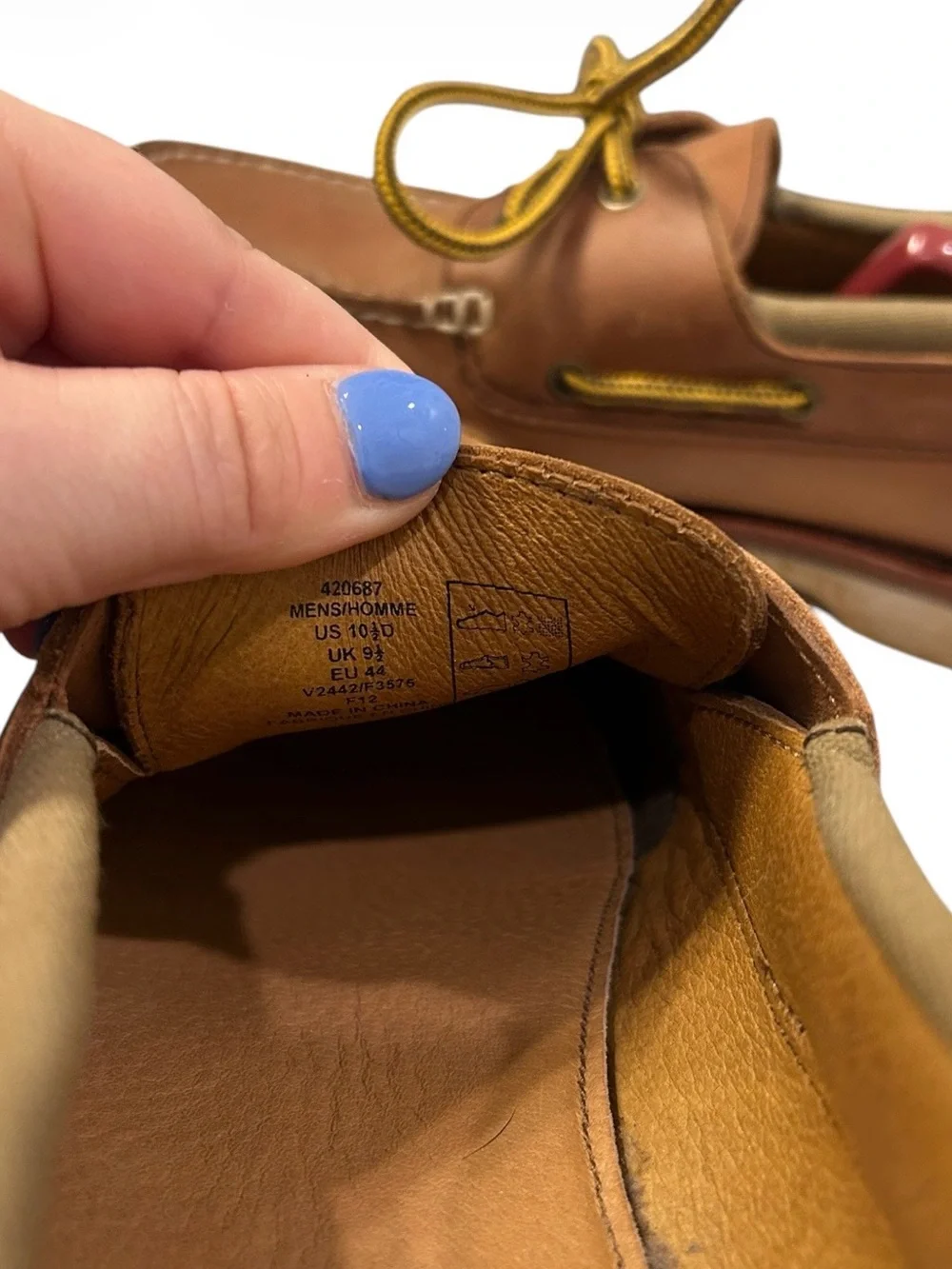 Men’s Lands’ End Leather Boat Shoes/Loafers – Size 10.5